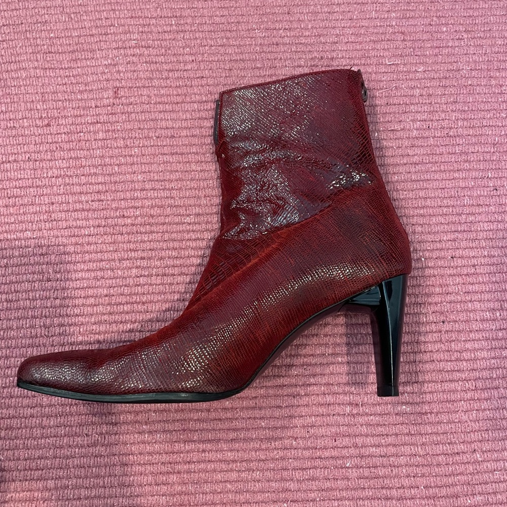Stuart Weitzman Red Leather Boots